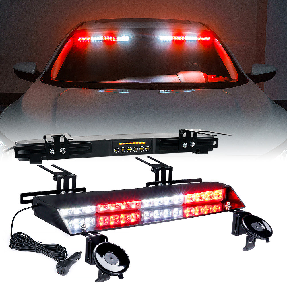 Dual LED Visor Windshield Strobe Lights | Chaser Series