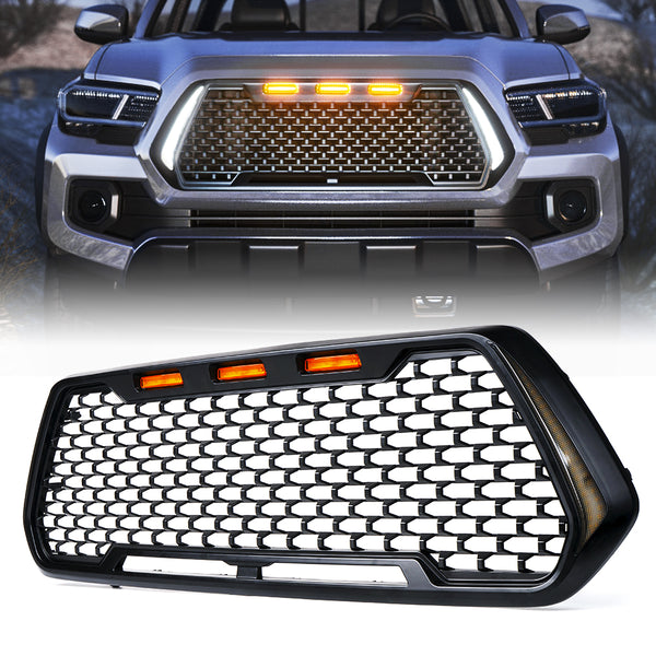 2016+ Toyota Tacoma Grille with Amber LED Running Lights