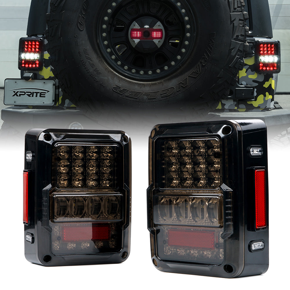 LED Taillights For Jeep JK Angle
