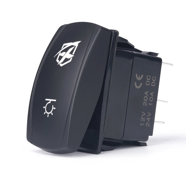 Xprite 5 Pin Laser Blue SPST Rocker On/Off Toggle Switch