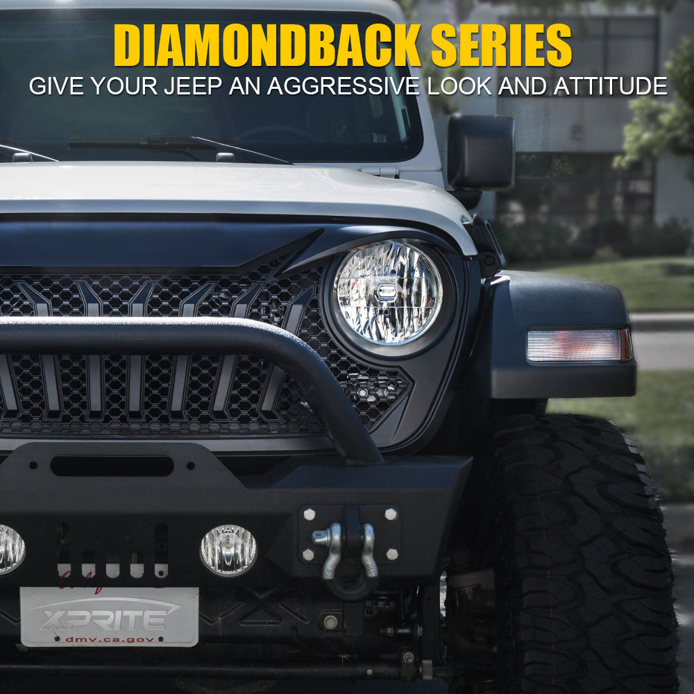 Replacement Grill for Jeep Wrangler JL/JT Upgraded