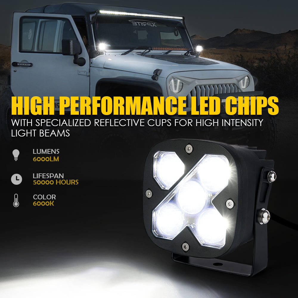 Offroad LED Pod Lights for Jeep Wrangler