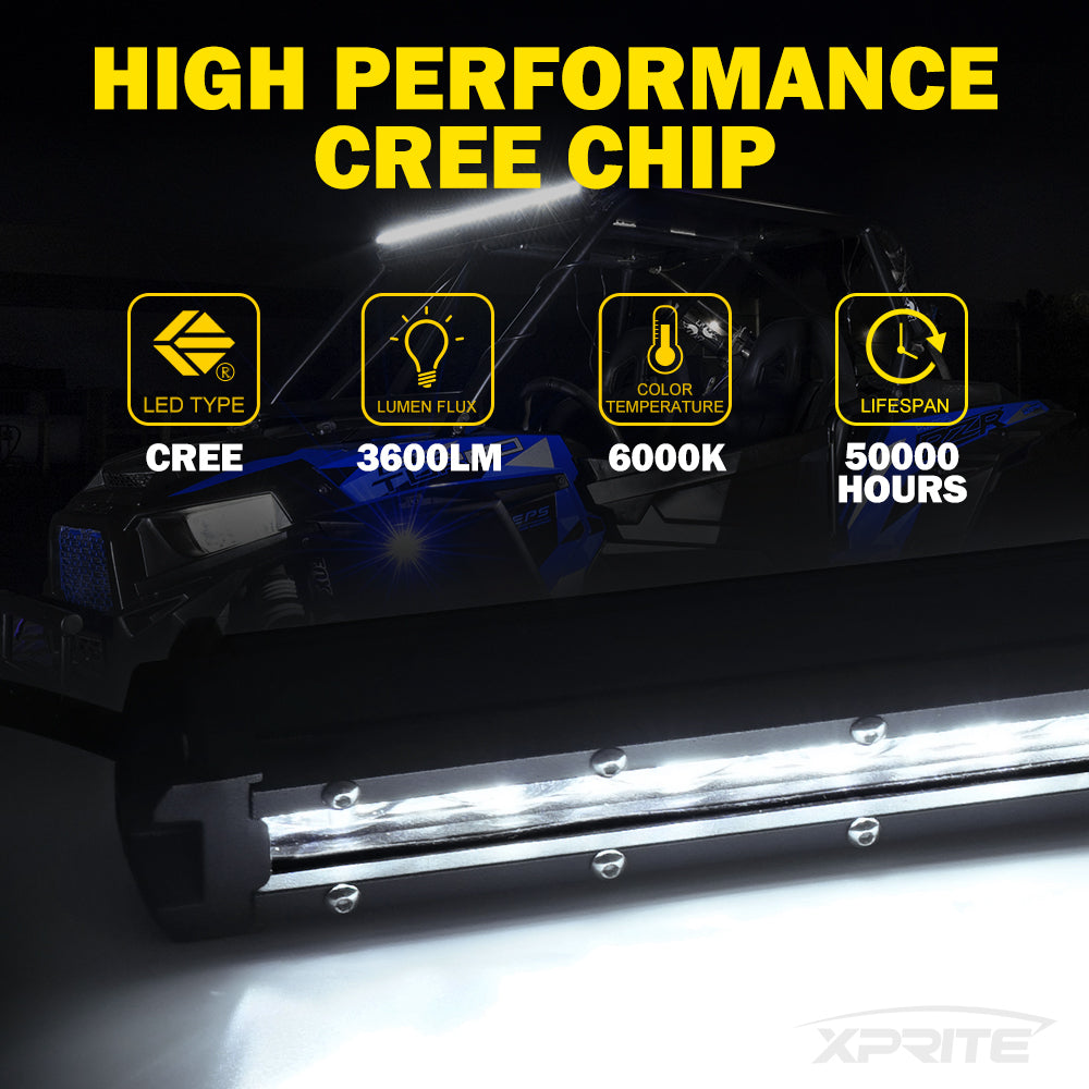 Xprite Ultra Thin Astro Series Flood Beam CREE LED Light Bar