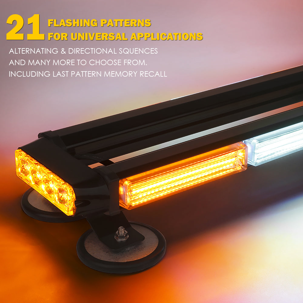 20" Rooftop LED Emergency Light Bar with Magnetic Base | Pursuit Series