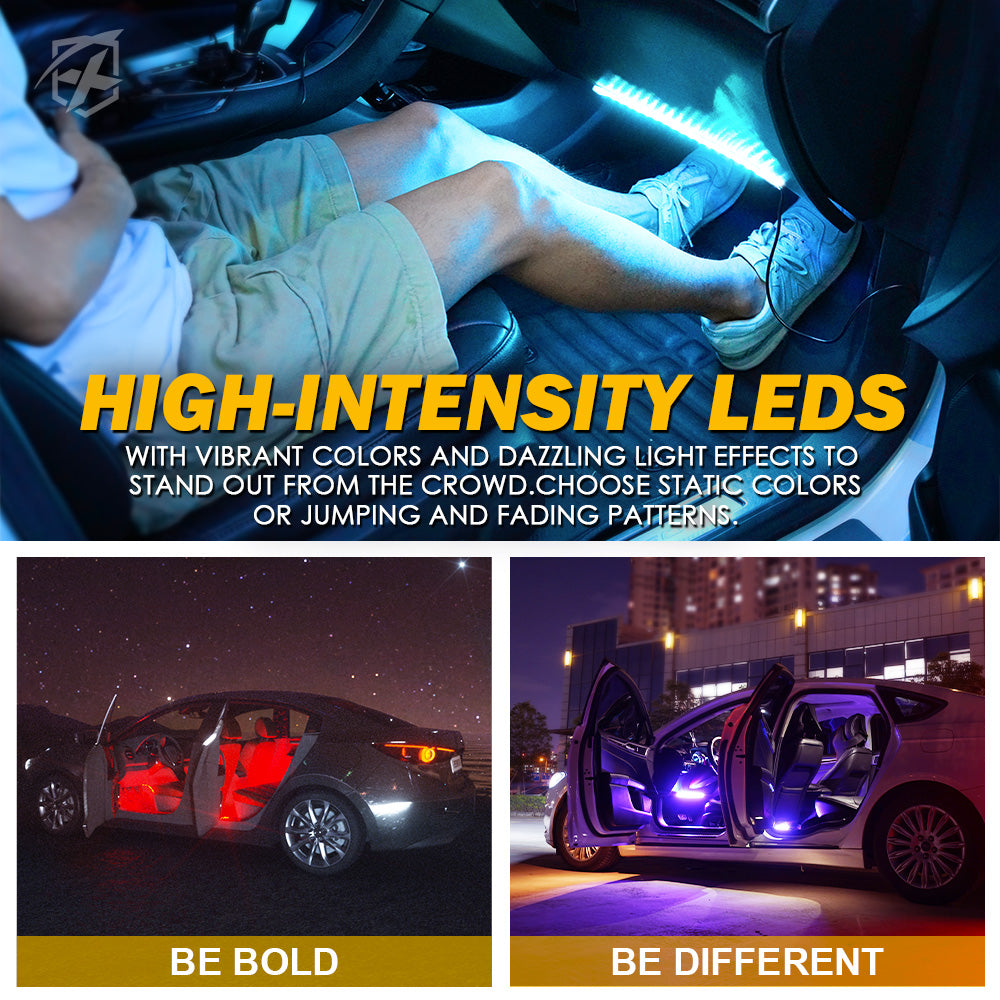 Interior RGB LED USB Car Light Set Design
