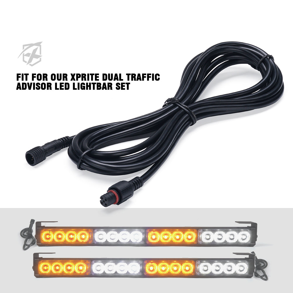 Xprite 10 ft 3 Pin Extension Cable for G1 G3 RX Series Rear Chase Lightbars
