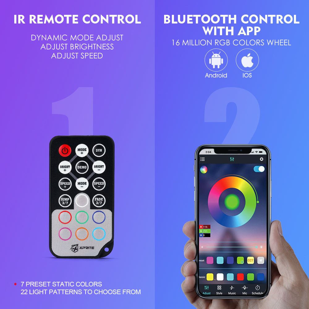 RGB Underbody Glow Kit with Bluetooth Control | Warfare Series