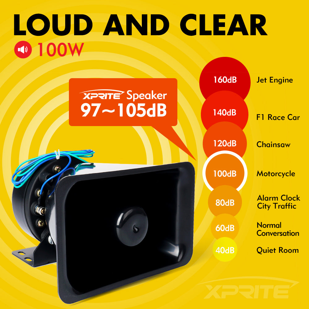 100W 7 Tone PA System Emergency Vehicle Siren Speaker PA System