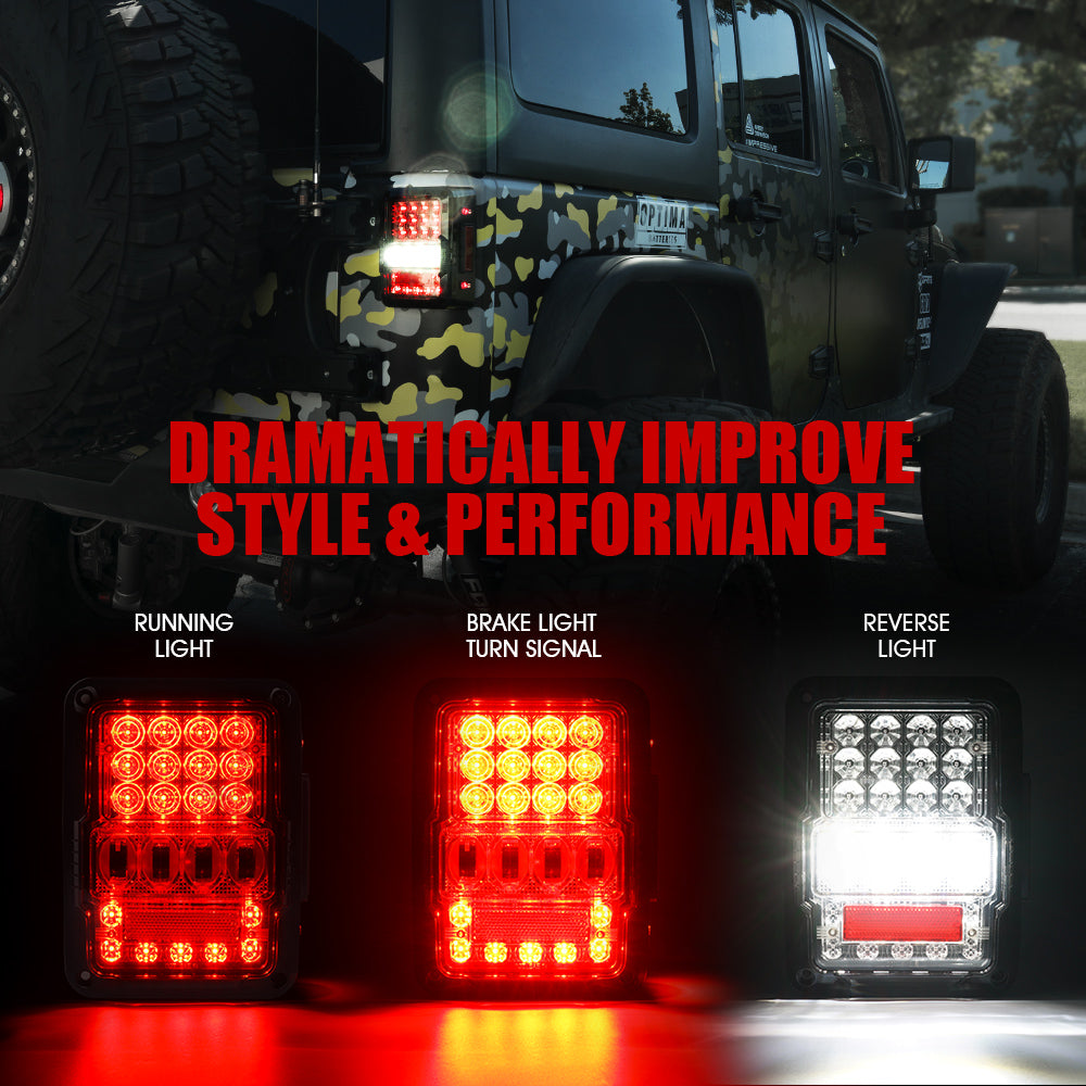 LED Taillights For Jeep JK Modes