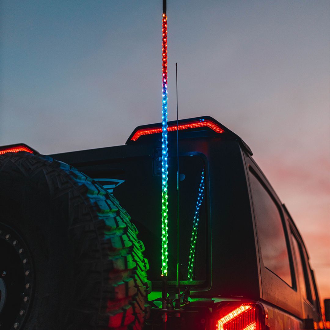 Lighted up CB Radio Antenna Whip Light for Jeep, Truck or 4X4