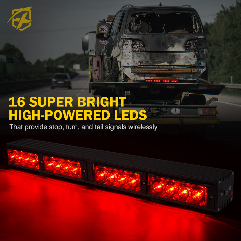 Xprite 2nd Gen 21.5" Wireless LED TowStick Light Bar with Magnetic Base with 4 Pin Round Plug