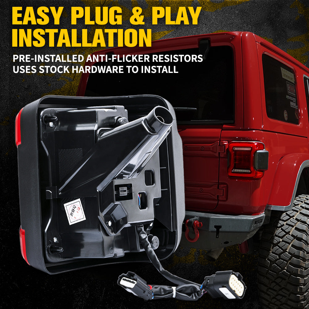 LED Taillights For Jeep JL Plug Play