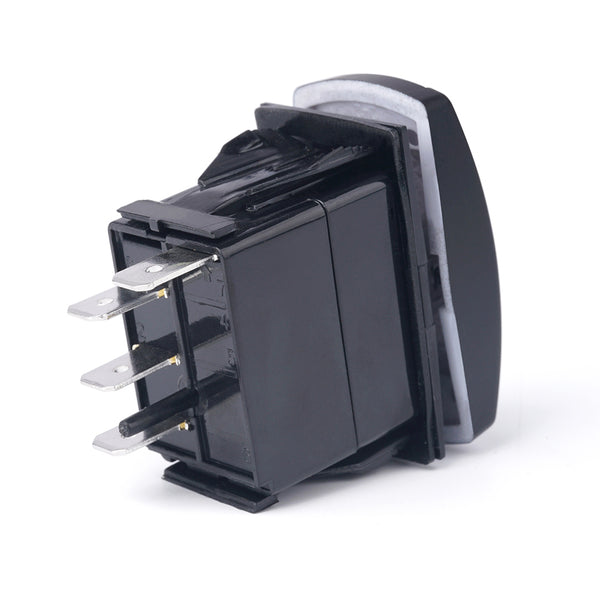 Xprite Rocker Switch Xprite 4 Pin Laser Blue SPDT 4 Pin Rocker On/Off Toggle Switch with Lo
