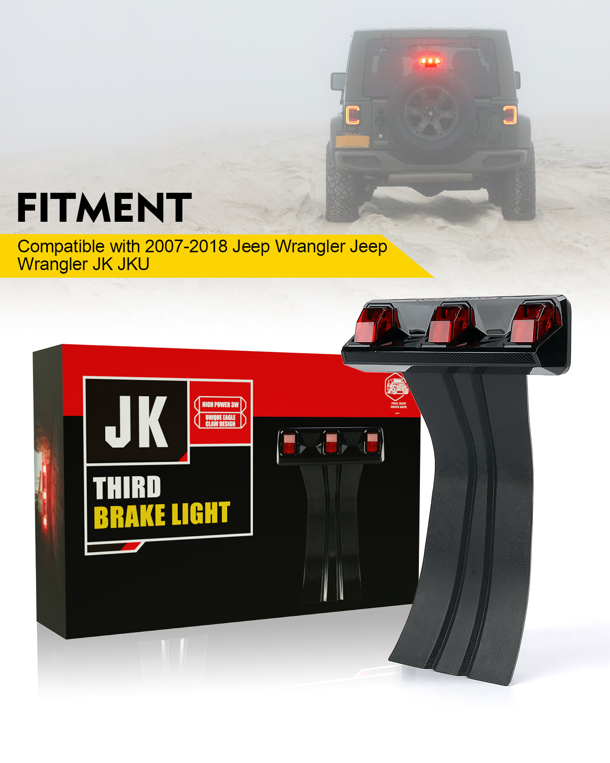 LED Third Brake Light for Jeep Wrangler JK