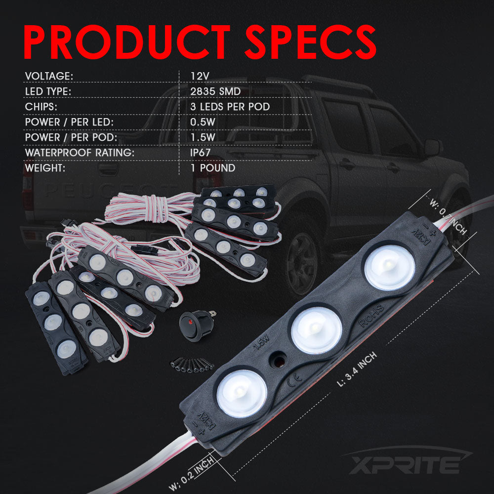 Truck Bed Lighting Kit Specs
