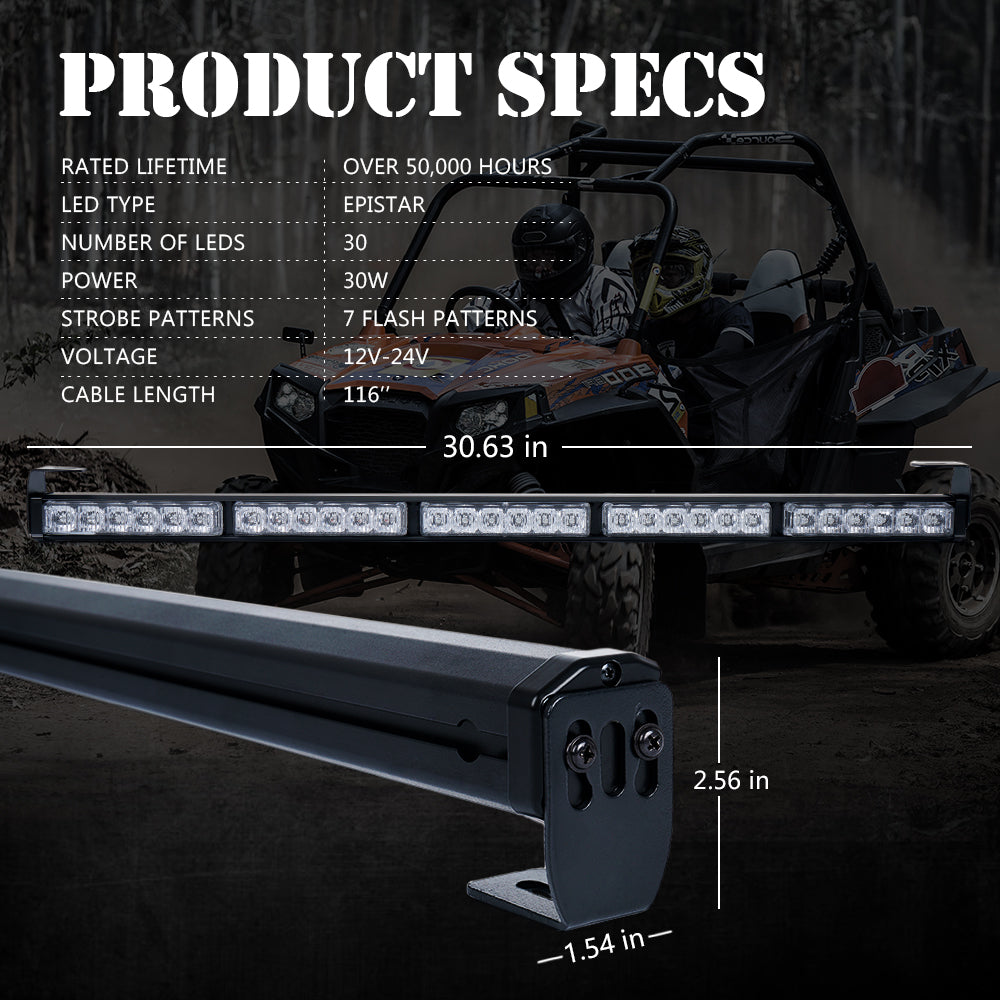 Offroad Rear Chase Light Bar specs